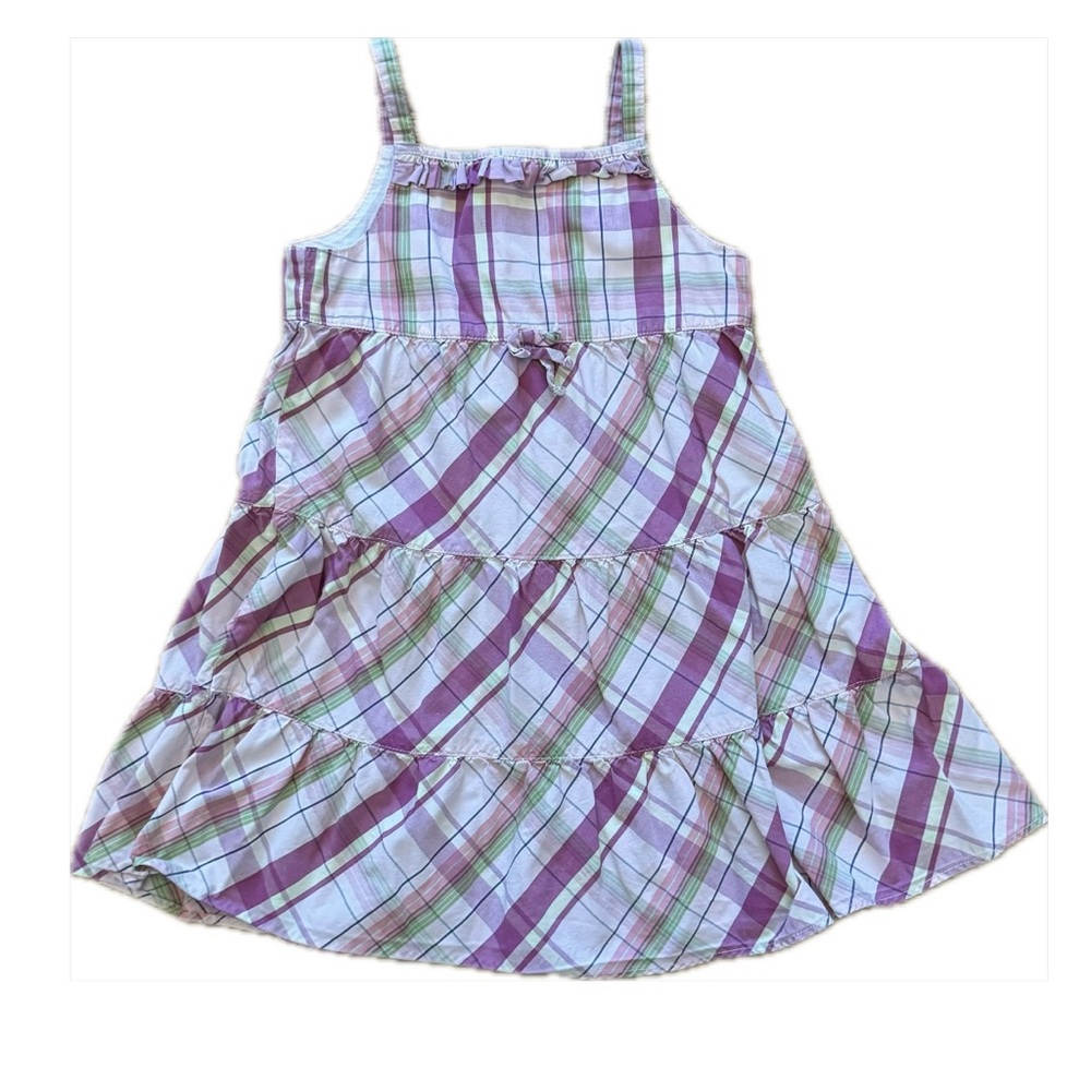 Genuine Kids by Oshkosh Purple Plaid Dress Size 2